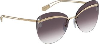 Bulgari Condotti Grey gradient Butterfly Ladies Sunglasses