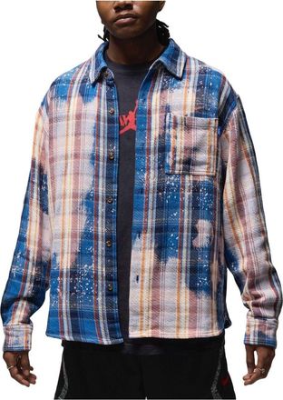 Nike Jordan Air Jordan x Awake NY Flannel Shirt Asia Sizing Blackened Blue Sail FQ5454-498
