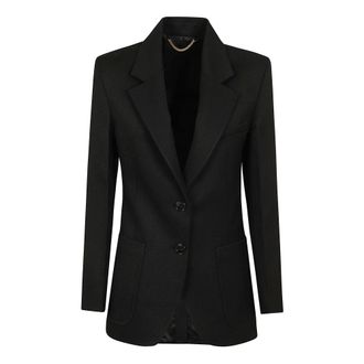 Victoria Beckham Blazers, female, Black, Size: 2XS Black Patch Pocket Jacket