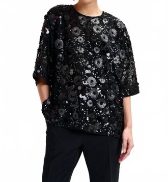 Essentiel Isparkle Sequin Top In Black