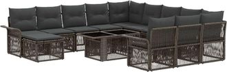 vidaXL Conjunto De Sof&aacute;s De Jard&iacute;n 13 Uds. Gris Y Gris Oscuro Vidaxl