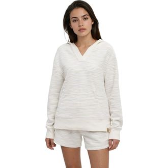 tentree Shore Hoodie in Cotton White Flash Stripe at Nordstrom, Size X-Large