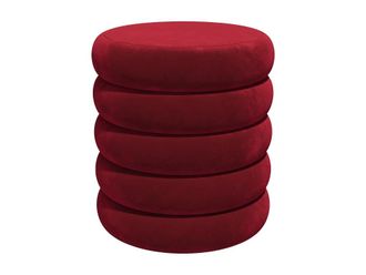 VENTE-UNIQUE.COM Puf terciopelo granate