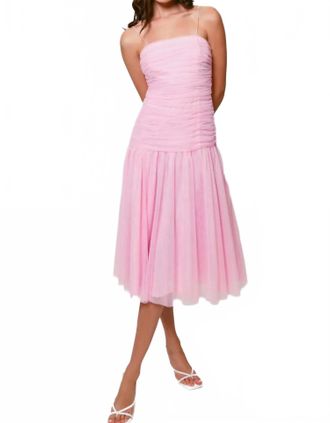 Hutch Porta Midi Dress In Baby Pink
