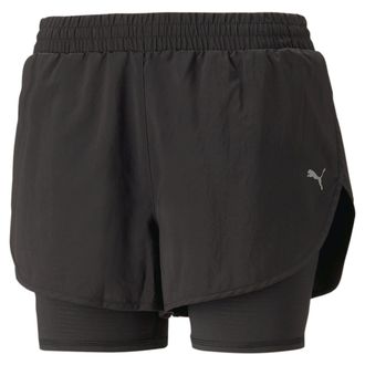 Puma (WMNS) PUMA Run Favourite Woven 2 in 1 Running Shorts Black 523181-01