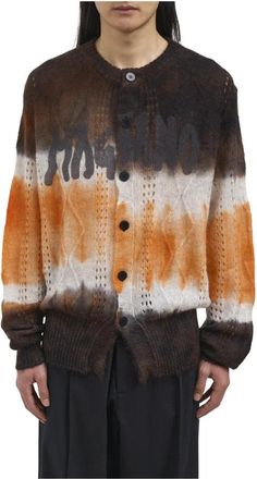 Magliano Psychedelic Bimbo Cardigan - Heren - Vesten - Veelkleurig - XS - Wol - Truien & Vesten
