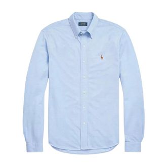 Ralph Lauren Overhemden, Heren, Blauw, XL, Katoen, Katoenen Oxford overhemd