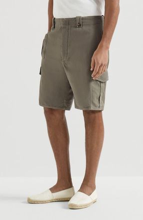 Brunello Cucinelli Bermuda shorts with cargo pockets in Military at Nordstrom, Size 52 It