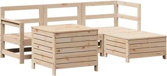 vidaXL 5 Piece Garden Sofa Set Solid Wood Pine vidaXL