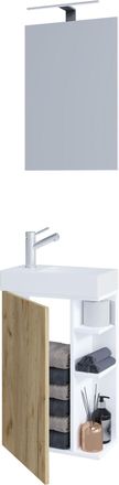 ebuy24 Muebles De Ba&ntilde;o De Lavabo De 2 Piezas Lumia Mirror 129x40x22 - Vcm