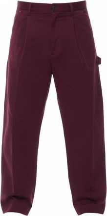 Nine In The Morning Carrot Fit Trousers In Deep Must Wine