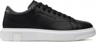 A|X Armani Exchange Schoenen, Heren, Zwart, 41 EU, Leer, Action Lederen Sneakers