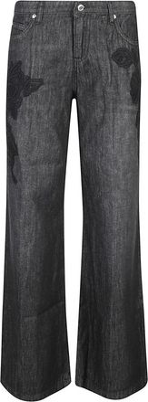 Ermanno Scervino Jeans, Dames, Zwart, S, Bootcut Jeans