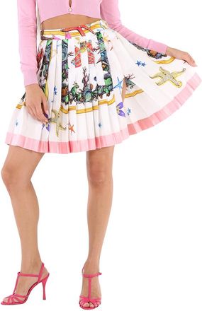 Versace Ladies Seaworld Print Silk Skirt, Brand Size 36