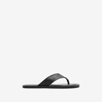 Burberry Embossed Check Leather Pavilion Sandals