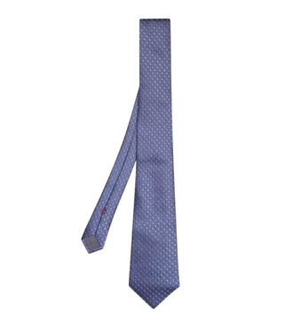 Brunello Cucinelli Blue Geometric Pattern Tie