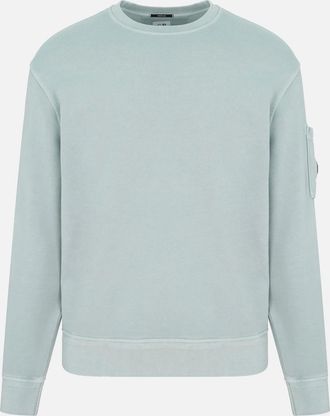 C.P. Company Mens DIAGONAL FLEECE SWEATSHIRT - Blue - Size: 36