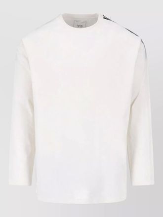 Yohji Yamamoto short sleeve shirt contrast stripes crew neck