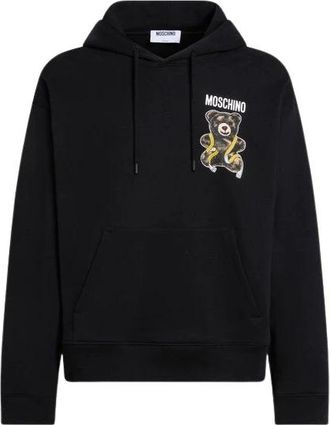 Moschino Hoodies & sweatvesten, Heren, Zwart, M, Katoen, Teddy Beer Katoenen Sweater