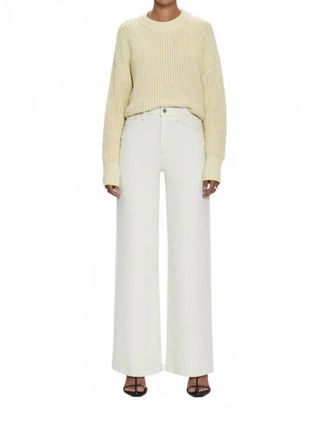 Pistola Denim Lana High Rise Ultra Wide Leg Jeans In Ecru