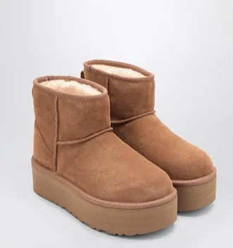 UGG Classic Mini Platform Boots In Chestnut