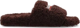 Balenciaga Furry Slides - Dames - Sandalen - Bruin - 37 EU - Schoenen