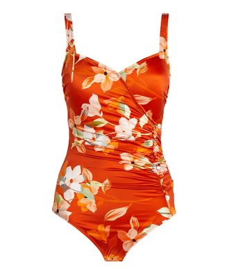 Gottex Standard Amore Shaped Square Neck One Piece Size L