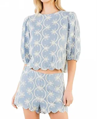 THML Clothing Everlasting Love Top In Blue