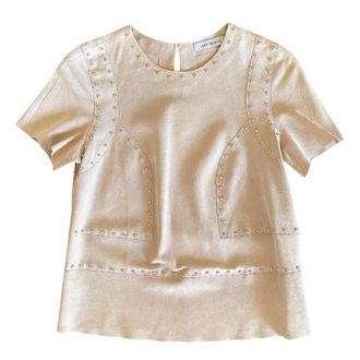 Yves Salomon Suede Studded T-Shirt Size XS