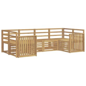 vidaXL Conjunto De Sof&aacute;s De Exterior 6 Pcs Blanco 245 X 128,5 X 73 Cm Vidaxl