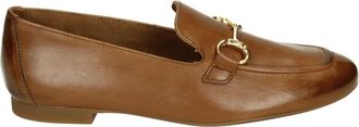 Paul Green Cognac Instappers met Rubberen Zool - Dames - Loafers - Bruin - 40 1/2 EU - Leer - Schoenen