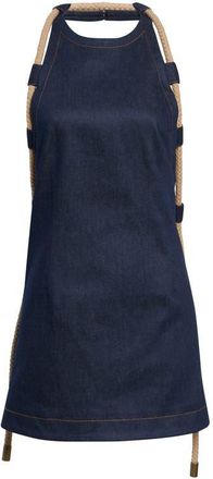 Monse Rope Trim Denim A-Line Minidress in Dark Indigo at Nordstrom, Size 10