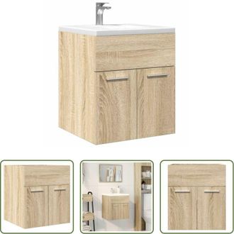 vidaXL Lavabo - Mobile Lavabo Bagno Rovere Sonoma 41x38,5x46 cm in Truciolato
