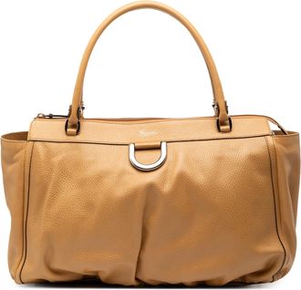 Gucci Pre-owned Womens Calfskin Abbey D Ring Tote - Tan Leather - One Size