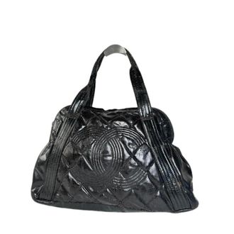 Chanel Pre-owned Handbags, female, Black, Size: ONE SIZE Pre-owned Vintage Patent Bowling Bag
