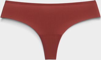 Miiyu Womens Invisible laser-cut ribbed thong Recycled nylon