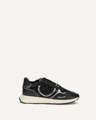 Pinko Sneakers Zoe in pelle con inserti in mesh Woman 40