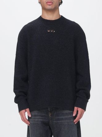 Diesel Maglione girocollo in misto lana e alpaca con logo Oval D ricamato