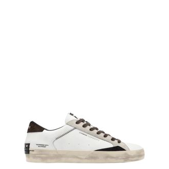 Crime London Schoenen, Heren, Wit, 41 EU, Leer, Distressed Sneaker