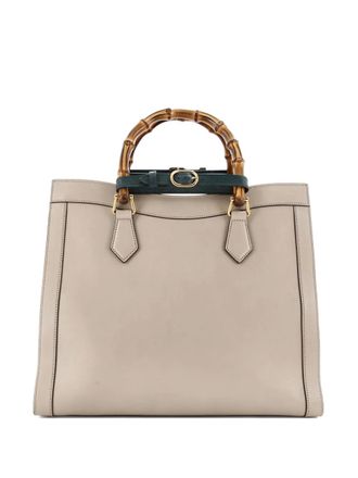 Gucci Diana NM Bamboo Handle Leather Medium tote bag - Beige