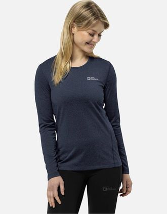 Jack Wolfskin Womens Jack Wolfskin Womens Sky Thermal Long Sleeve T-Shirt - Navy - Size: 10/8