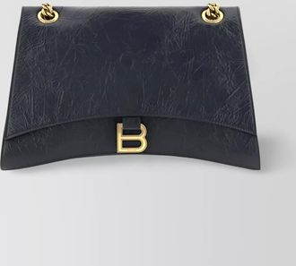 Balenciaga crush medium leather shoulder bag