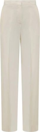 Semicouture Straight Trousers, female, Beige, Size: S Trousers