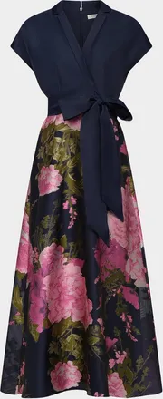 Kay Unger Samira Metallic Floral Gown