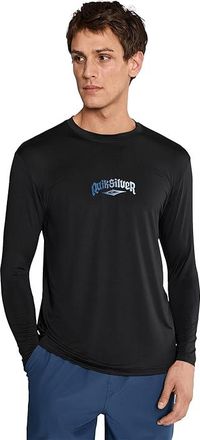 Quiksilver Everyday Graphic Long Sleeve Surf T-Shirts Mens Swimwear Black : 2XL, Polyester/Spandex