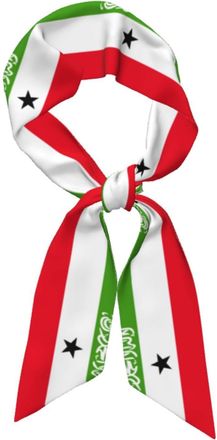 Generic Vintage Somaliland Flag Cute Silk Scarf Lightweight Skin-Friendly Somaliland Flag Printing Sunscreen Scarf Shawl Wrap For Women Spring And Summer Gift