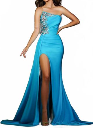 Portia & Scarlett Evening Dress In Blue Turquoise