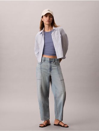 Calvin Klein Jeans Calvin Klein Womens Workwear Denim 90s Loose Jeans - Blue - 24