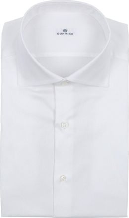 Sonrisa White Cotton Tailored Formal Shirt