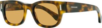 Ferragamo Ferragamo Mens Rectangular Rivet Sunglasses SF2064SE 240 Tortoise 51mm